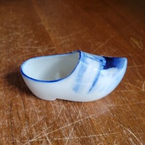 Vintage Delft Blue Dutch Hand Painted Ceramic Clog